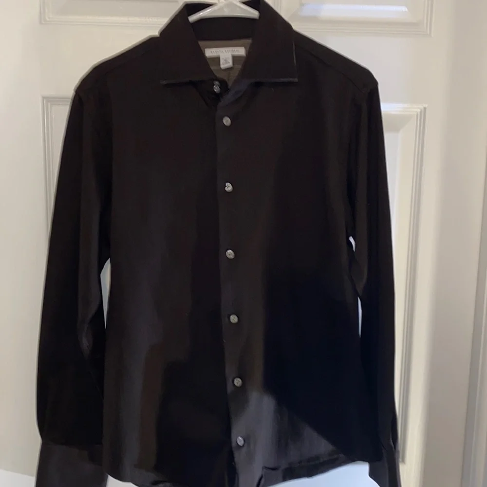 Banana Republic Men’s Long Sleeve Shirt Brown Size 15-15 1/2 Button Up